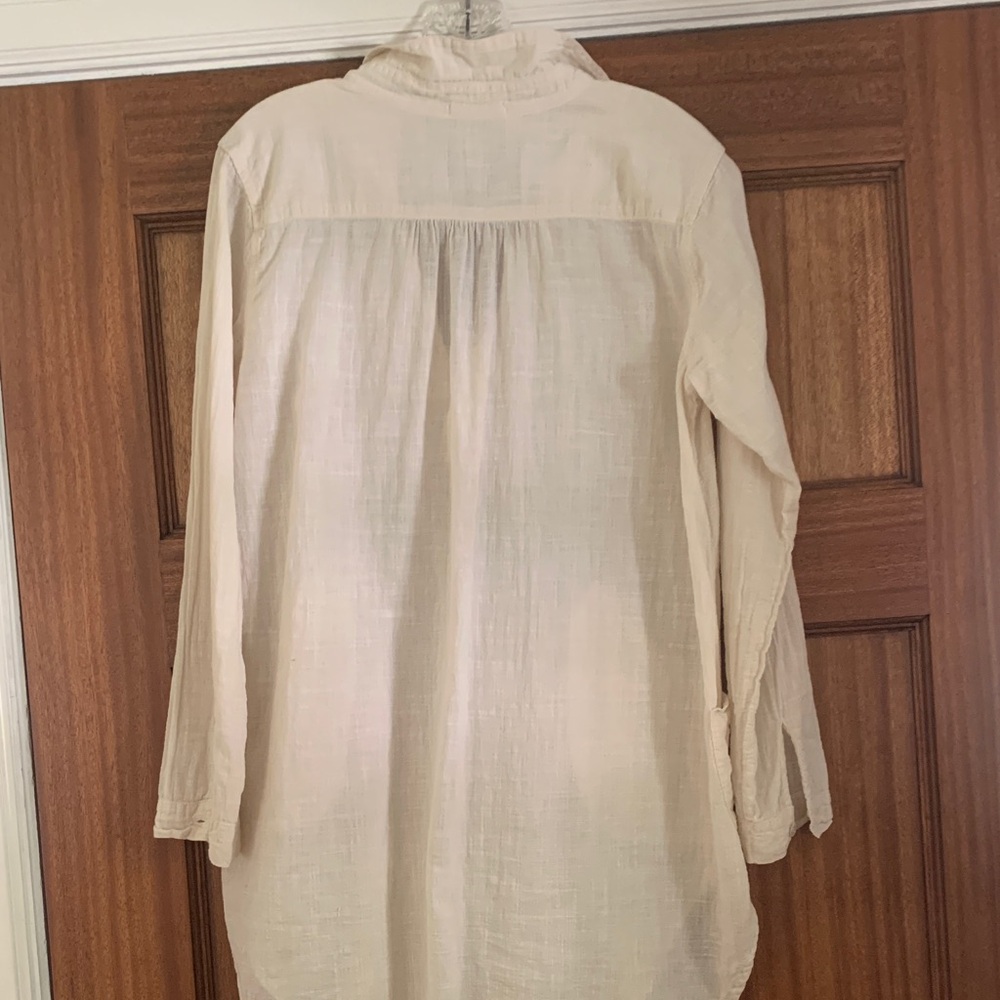 Cream Long Sleeve Tunic Top - Picture 2 of 7